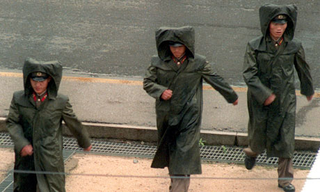 north korean women marching. North Korean guards marching