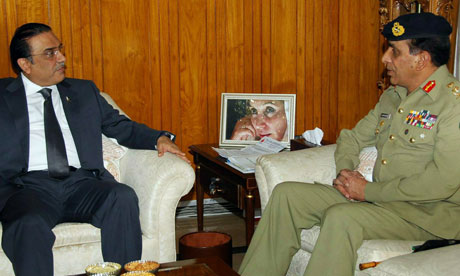 Pakistan's president Asif Ali Zardari with army chief General Ashfaq Kayani. 