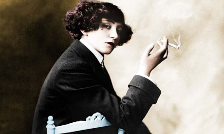 Colette (1873-1954), French writer. Colourized pho