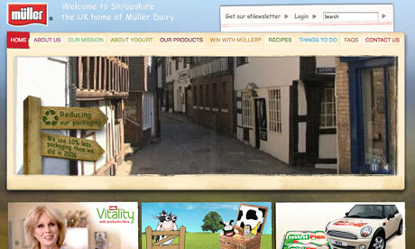 Müller homepage, featuring Shropshire sights