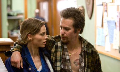 Hilary Swank and Sam Rockwell in Conviction.