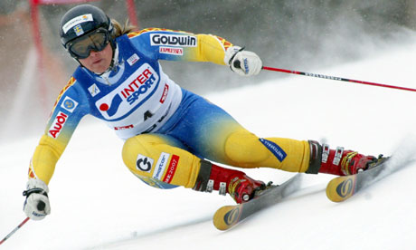 Sweden's Paerson skiing at Lienz