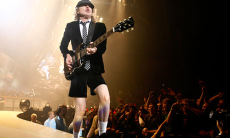 AC/DC lead guitarist Angus Young performs in London