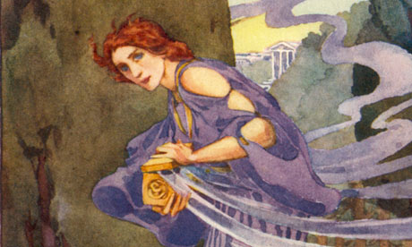 Pandora’s box illustrated in Jeanie Lang’s A Book of Myths.