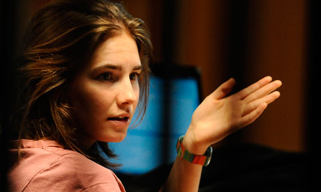 Amanda Knox in court, September 2011.