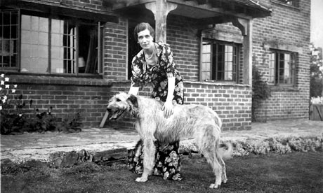 Georgette Heyer, at home with her dog, circa 1939