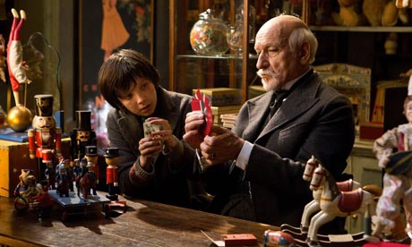 Asa Butterfield and Ben Kingsley in Martin Scorsese's forthcoming film Hugo.