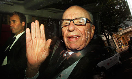 Rupert Murdoch leaves News International’s London HQs, July 2011.