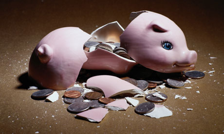 broken piggy bank