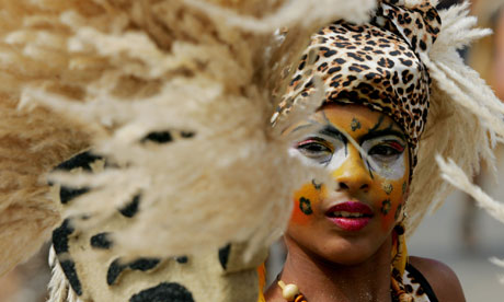 A Colombian during carnival