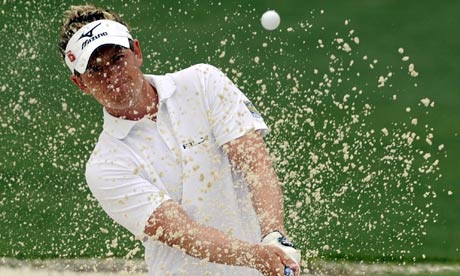 Luke Donald demonstrates the Luke Donald demonstrates the