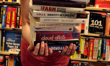 A happy place … making a mess in the bookshop.