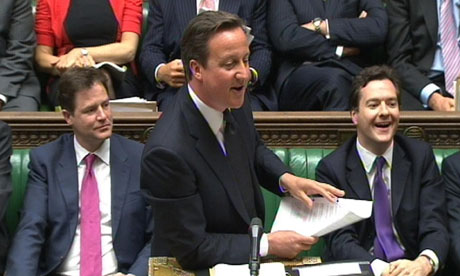 david cameron funny. David Cameron in parliament