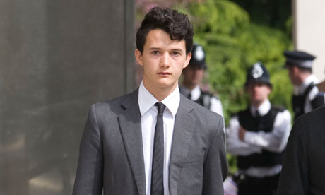 Charlie Gilmour outside court