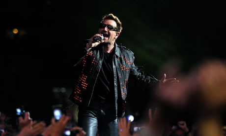 Bono on stage