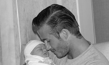 Beckham Daughter  on David Beckham Holding His Daughter Harper Seven Beckham Which Was