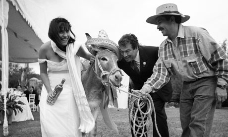 Novelist Francisco Goldman with his late wife, Aura Estrada, on their wedding day.
