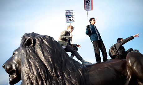 Students Protest Over The Government's Proposed Changes To Tuition Fees