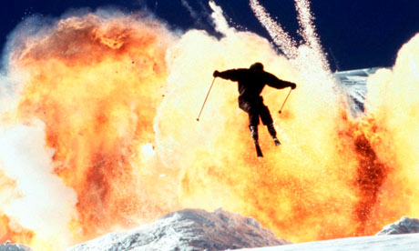 A scene from the Bond movie The World is Not Enough.