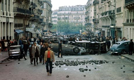 Students riot on the rue Gay-Lussac, Paris, 23 May 1968