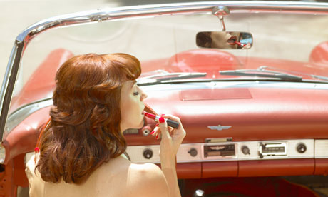 what makeup means for women lipstick in car