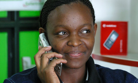 Woman with mobile phone, Nairobi