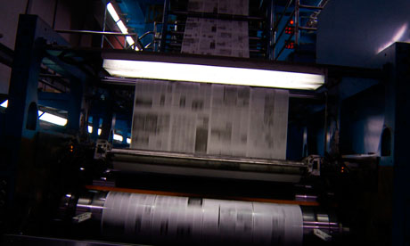 The New York Times printing press.
