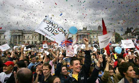 Londoners celebrate as the announcement