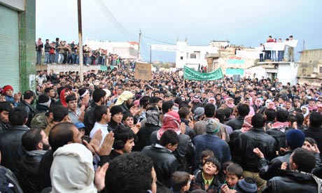 Syrian protesters demonstrate