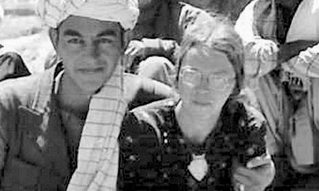 Clare Holtham, aged 23, with the Uzbek chieftain to whom she was married for 24 hours.