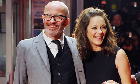 Jacques Audiard and Marion Cotillard at the 56th BFI London film festival.