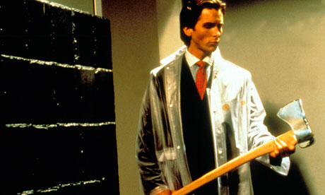 Christian Bale as Patrick Bateman in the 2000 film adaptation of American Psycho.  