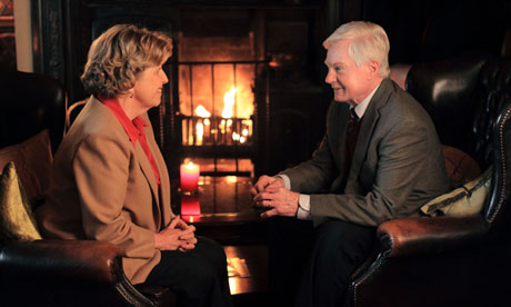 Anne Reid and Derek Jacobi as the belated lovers in BBC1’s Last Tango in Halifax.