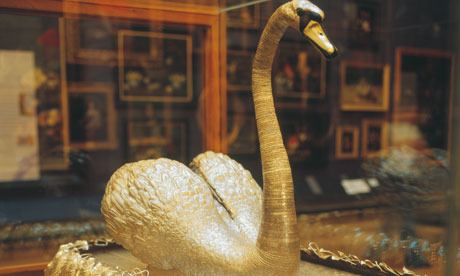 Silver swan at Bowes Museum