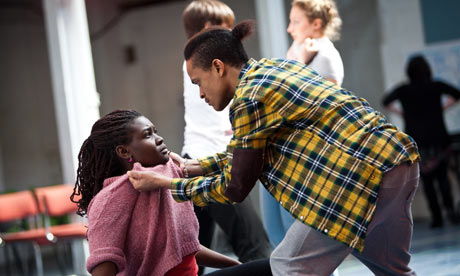 Old Vic New Voices cast rehearse for Epidemic