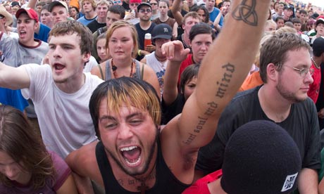 Revellers at the Rock the Desert Christian music festival in Midland, Texas