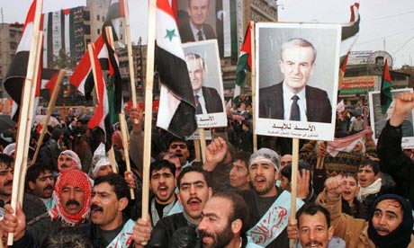 SYRIANS MARCH IN SUPPORT OF PRESIDENT ASSAD.