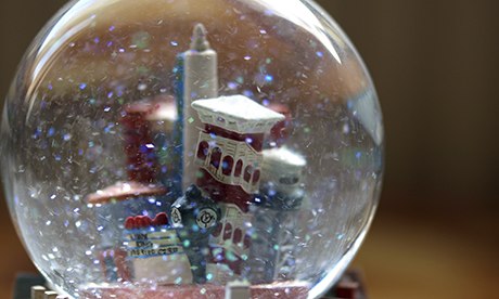A macro image of a limited edition snow globe.