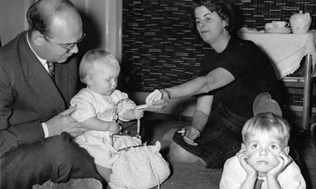 Rupert Christiansen with his mother Kathleen, sister Anna and father Michael