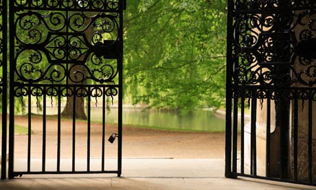 open gate at Trinity college Cambridge University. Image shot 06/2007. Exact date unknown.