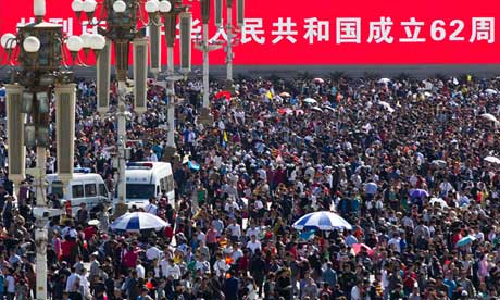 Crowds celebrate National Day in Tiananmen Square, China, the world’s most populous country.