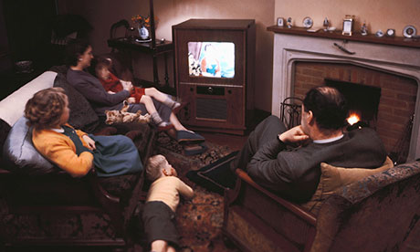 Family Watching TV 1968.
Getty
