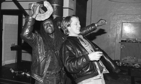 Simon Parkes, right, with colleague Johnny Lawes after a gig at Brixton Academy.