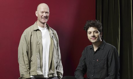 Screenwriter Jonathan Asser, left, with actor Dmitri Leonidas at the Lambeth Cinema Museum in London