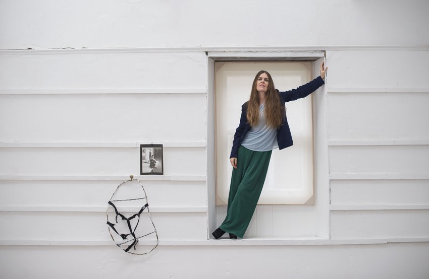 Linder Sterling at her studio in St Ives, Cornwall