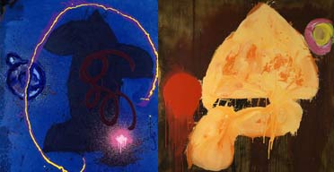 Black Something 8.2.90, and Quas 23.1.86 by John Hoyland
