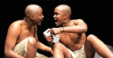 Mpho Osei-Tutu and Thami Mngqolo in The Island