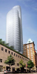 Artist's impression of Norman Foster's planned building for 980 Madison Avenue