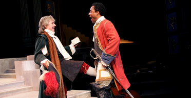 Ray Fearon and David Bamber in The Soldier's Fortune, Young Vic