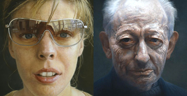 Hynek Martinec's portrait of girlfriend Zuzana Jungmanova and Paul Emsley's portrait of artist Michael Simpson, BP Portrait Awardynek Martinec's portrait of girlfriend Zuzana Jungmanova and Paul Emsley's portrait of artist Michael Simpson, BP Portrait Award